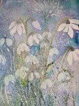 Christine M, Snowdrops in Spring time 1, mixed media.jpg